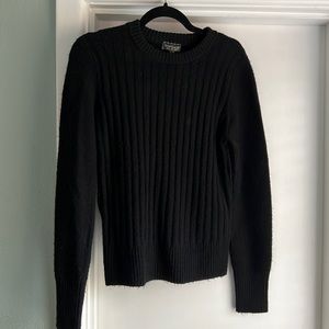 Top shop ribbed black crop sweater